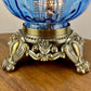 Vintage Blue Glass Table Lamp | Vintage Lamp