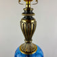 Vintage Blue Glass Table Lamp | Vintage Lamp