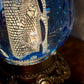 Vintage Blue Glass Table Lamp | Vintage Lamp