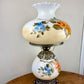 Vintage Floral Milk Glass Hurricane Lamp | Vintage Lamp | GWTW Lamp