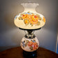 Vintage Floral Milk Glass Hurricane Lamp | Vintage Lamp | GWTW Lamp