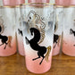 Mid-Century Libbey Golden Stallion Glasses (Set of 8) Original Box