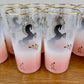 Mid-Century Libbey Golden Stallion Glasses (Set of 8) Original Box