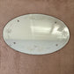 Vintage May 18, 1950 Frameless Beveled Edge Maple Leaf Etched Wall Mirror