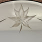 Vintage May 18, 1950 Frameless Beveled Edge Maple Leaf Etched Wall Mirror