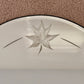 Vintage May 18, 1950 Frameless Beveled Edge Maple Leaf Etched Wall Mirror