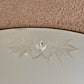 Vintage May 18, 1950 Frameless Beveled Edge Maple Leaf Etched Wall Mirror