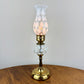 Vintage Fenton White Opalescent Coin Dot Small Table Lamp 13.5"