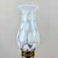 Vintage Fenton White Opalescent Coin Dot Small Table Lamp 13.5"