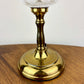 Vintage Fenton White Opalescent Coin Dot Small Table Lamp 13.5"