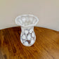 Vintage Fenton White Opalescent Coin Dot Small Table Lamp 13.5"