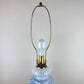 Vintage Blue Swirl Glass Table Lamp