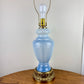 Vintage Blue Swirl Glass Table Lamp