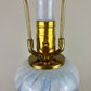 Vintage Blue Swirl Glass Table Lamp