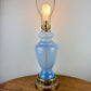 Vintage Blue Swirl Glass Table Lamp