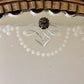 Antique May 22, 1931 Floral Dot Leaves Etched Scalloped Glass Ornate Frame Mirror