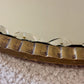 Antique May 22, 1931 Floral Dot Leaves Etched Scalloped Glass Ornate Frame Mirror