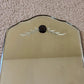 Art Deco Frameless Etched Leaves Beveled Wall Mirror