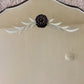 Art Deco Frameless Etched Leaves Beveled Wall Mirror