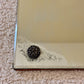 Art Deco Frameless Etched Leaves Beveled Wall Mirror