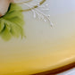 Vintage Yellow Rose Brown Floral Hurricane Lamp Shade | 10 Inch Fitter