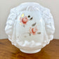 Vintage Embossed Lion Head Pink Rose Milk Glass Gone With the Wind Lamp Shade