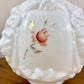 Vintage Embossed Lion Head Pink Rose Milk Glass Gone With the Wind Lamp Shade