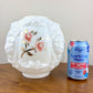 Vintage Embossed Lion Head Pink Rose Milk Glass Gone With the Wind Lamp Shade