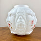 Vintage Embossed Lion Head Pink Rose Milk Glass Gone With the Wind Lamp Shade