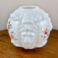 Vintage Embossed Lion Head Pink Rose Milk Glass Gone With the Wind Lamp Shade