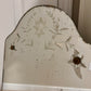 Art Deco Etched Floral Leaves Frameless Glass Wall Mirror 26" |