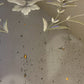 Art Deco Etched Floral Leaves Frameless Glass Wall Mirror 26" |