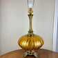 Vintage Amber Glass Table Lamp