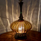 Vintage Amber Glass Table Lamp