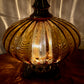 Vintage Amber Glass Table Lamp