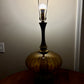 Vintage Amber Glass Table Lamp