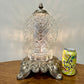 Vintage Clear Glass Diamond Pattern Nightlight Lamp
