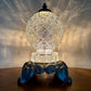 Vintage Clear Glass Diamond Pattern Nightlight Lamp