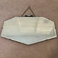 Art Deco Frameless Beveled Edge 7 Sided Glass Wall Mirror | Vintage Mirror