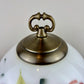 Vintage Red Purple Floral Milk Glass Nightlight Lamp