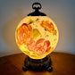 Vintage Red Purple Floral Milk Glass Nightlight Lamp