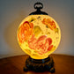 Vintage Red Purple Floral Milk Glass Nightlight Lamp