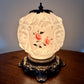 Vintage Embossed Lion Head Pink Rose Floral Milk Glass Nightlight Lamp 10.5" |