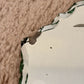 Art Deco Etched Leaves Frameless Scalloped Edge Glass Wall Mirror 18.25"