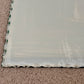 Art Deco Etched Leaves Frameless Scalloped Edge Glass Wall Mirror 18.25"