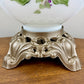 Vintage Pink Rose Purple Floral Milk Glass Nightlight