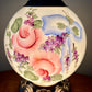 Vintage Pink Rose Purple Floral Milk Glass Nightlight