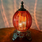 Vintage Red Glass Nightlight Lamp 13.25"