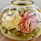 Large Vintage Yellow Red Rose Floral Hurricane Shade | 14 Inch Fitter
