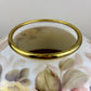 Large Vintage Yellow Red Rose Floral Hurricane Shade | 14 Inch Fitter